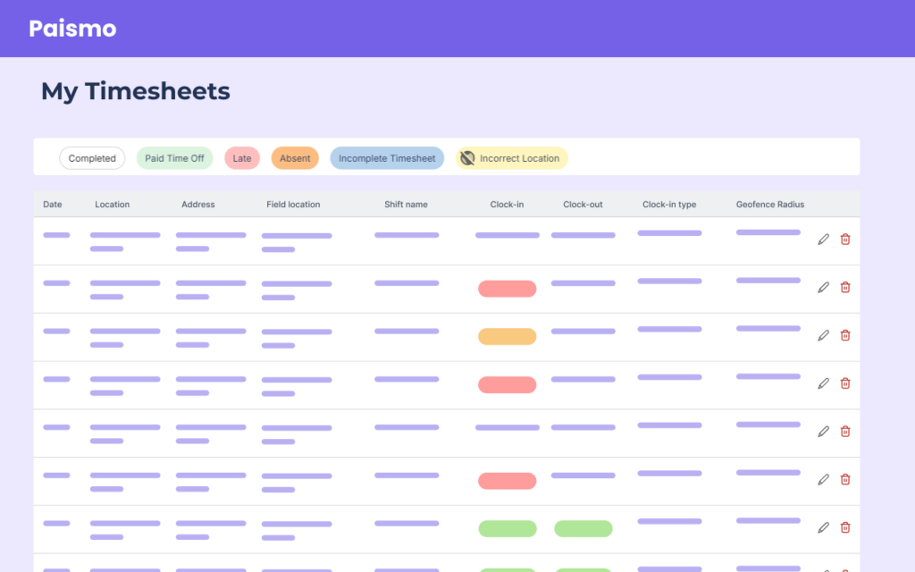 Timesheets